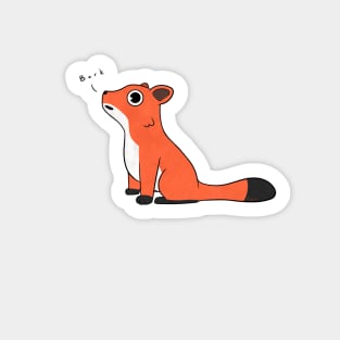 Bork the Peach Fox Sticker